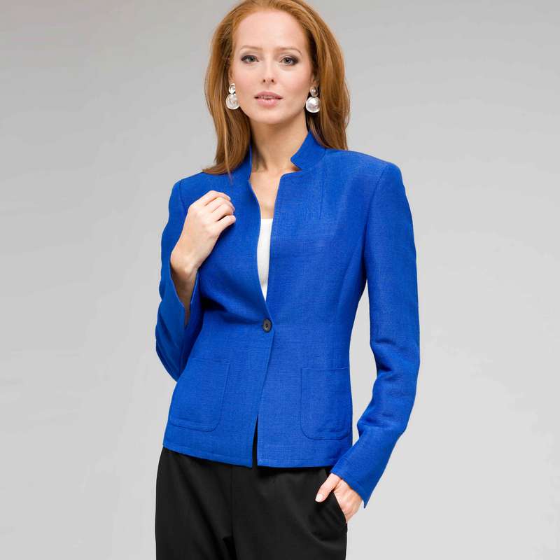 One Button Jacket, Cobalt, large image number 0